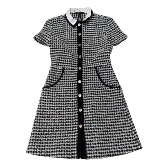Maje‎ Renaga Contrast Tweed Dress FR38/US6 - Picture 1 of 9